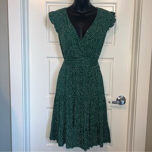 (3/30💕) Vintage Style Green Polka Dot Dress